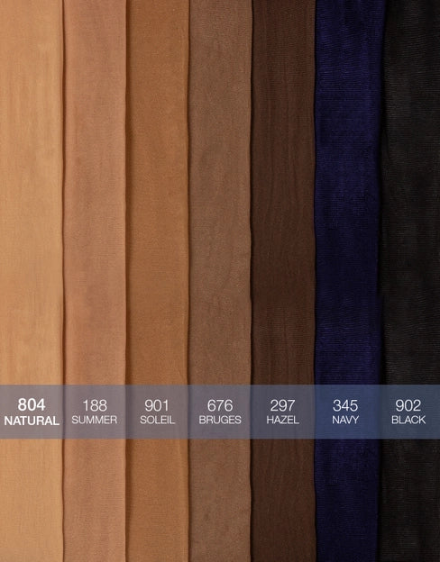 LUCCA Sheer Pantyhose in Black and 3 nudes 20 DEN - S-4X