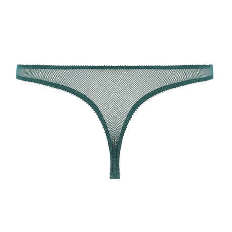 Victress Foil Thong in "Kingfisher Blue" By Dita Von Teese Lingerie - sizes XS-XL