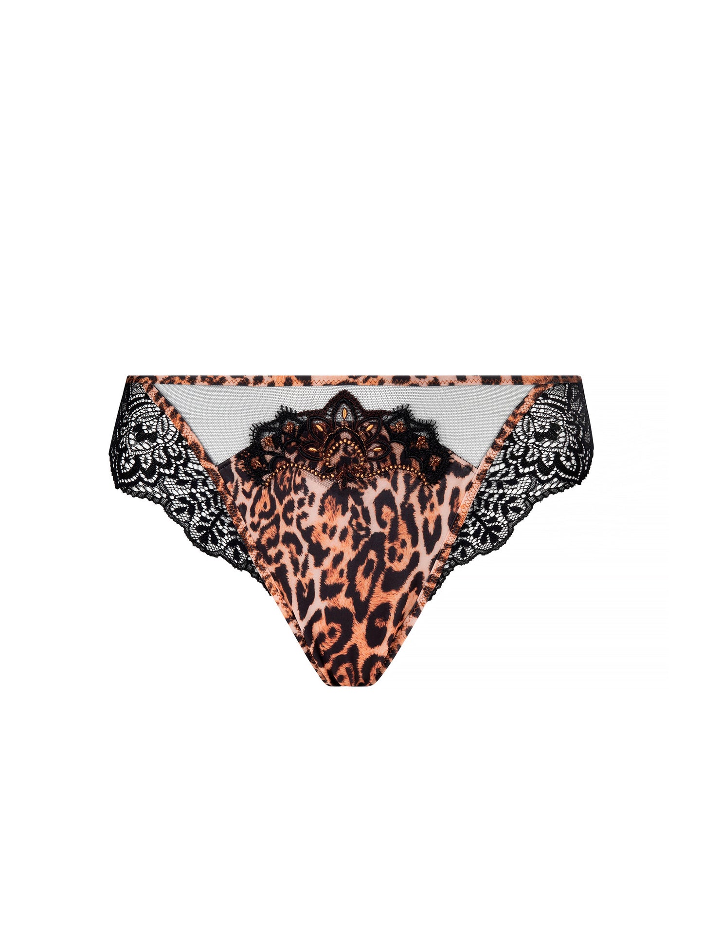 Fauve Amour in Amber Panthere Thong By Lise Charmel - XS-XXL