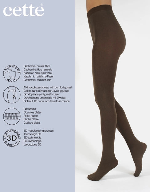 Cashmere Blend 150 DEN tights in Walnut S-4X