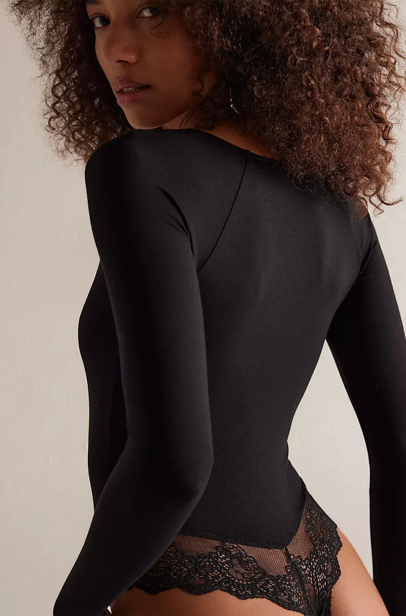 So Fine Lace Bamboo Winslow Bodysuit By Only Hearts - S-L+