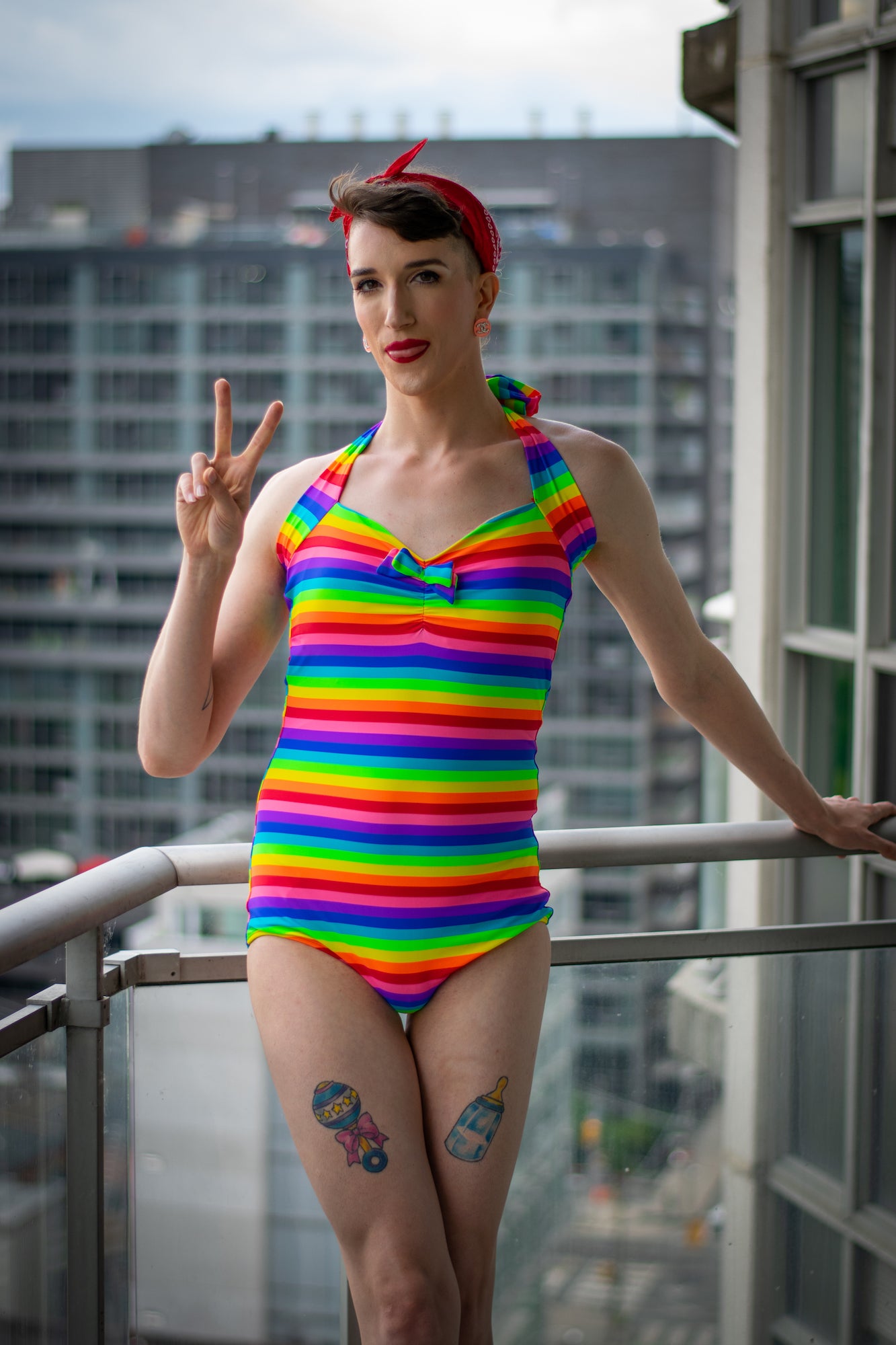 Rainbow one piece on sale swimsuit