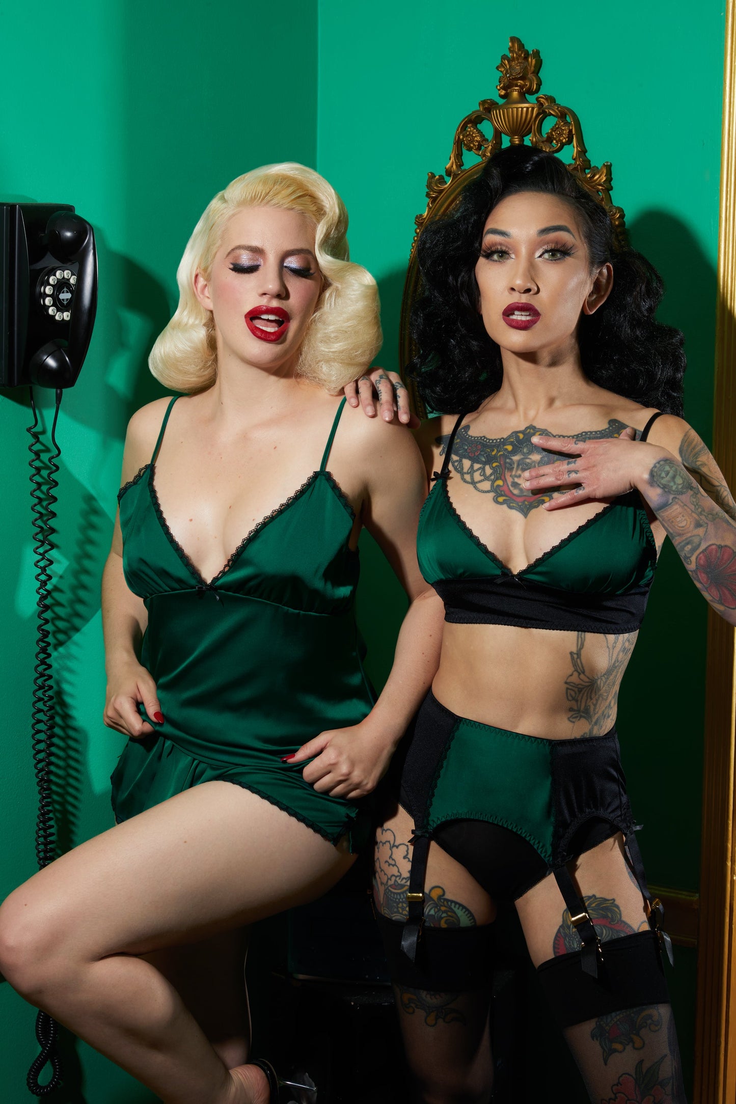 Diana Emerald Green Bralette By Kiss Me Deadly X PP - sizes 4-10