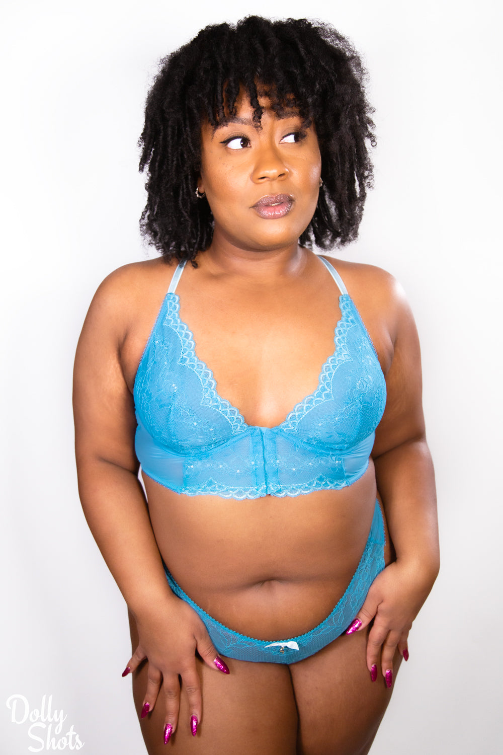 Superboost Lace Thong In Ocean Blue - XS-XL