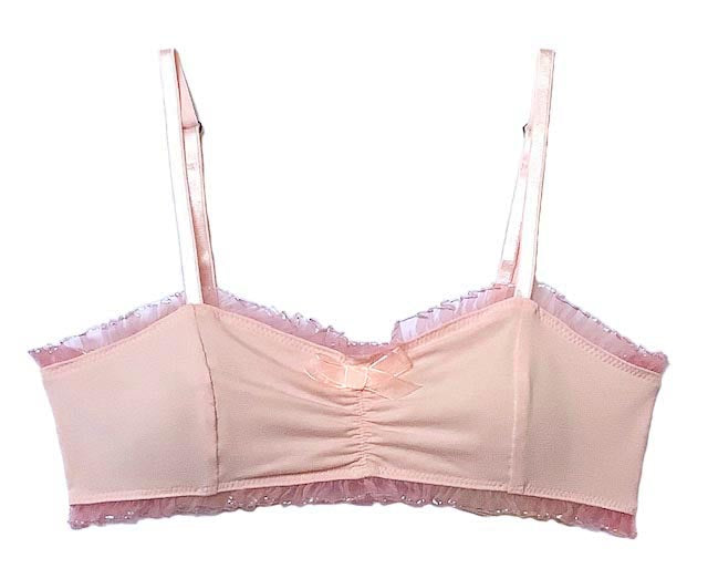 Inspiration Vintage for Gigi : Jean Bamboo Bralette In Pink Champagne - XS-1X