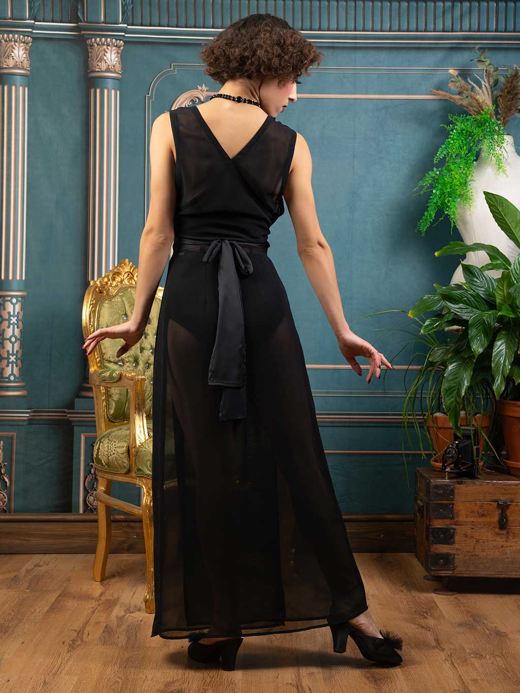 Myriam Long Sheer Nightgown - sizes 4-14
