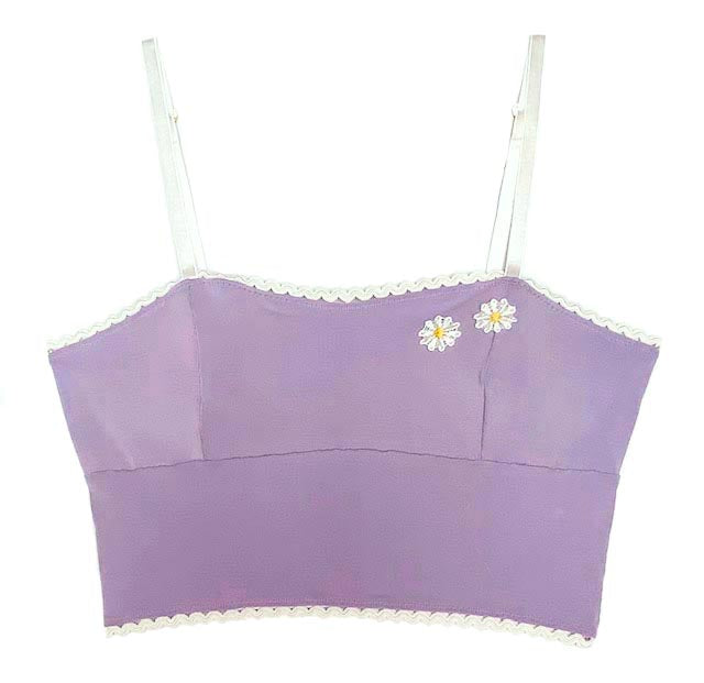 IV for Gigi : Marilyn in Lilac Bamboo Longline Bralette - XS