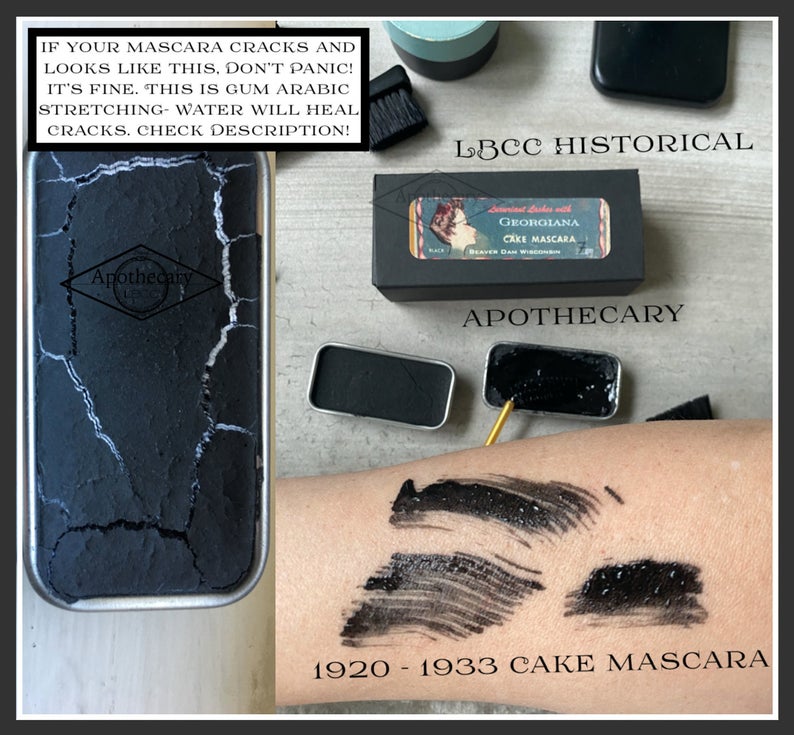 1920s/30s Black Cake Mascara / Eyebrow Colourer (Vegan)