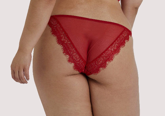 Melina Red Lace Tanga Brief For Red Tempest - size 14