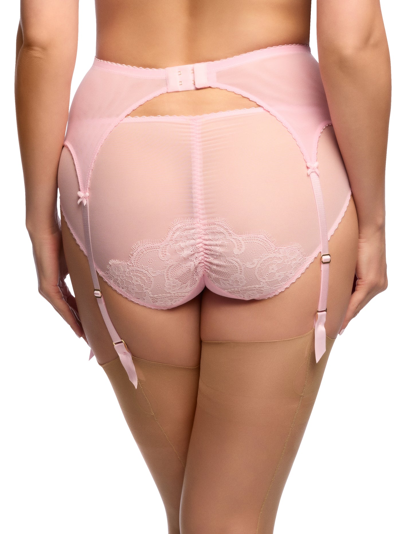 Muse Six Strap Belt in Cameo Pink By Dita Von Teese - sizes XS-XL
