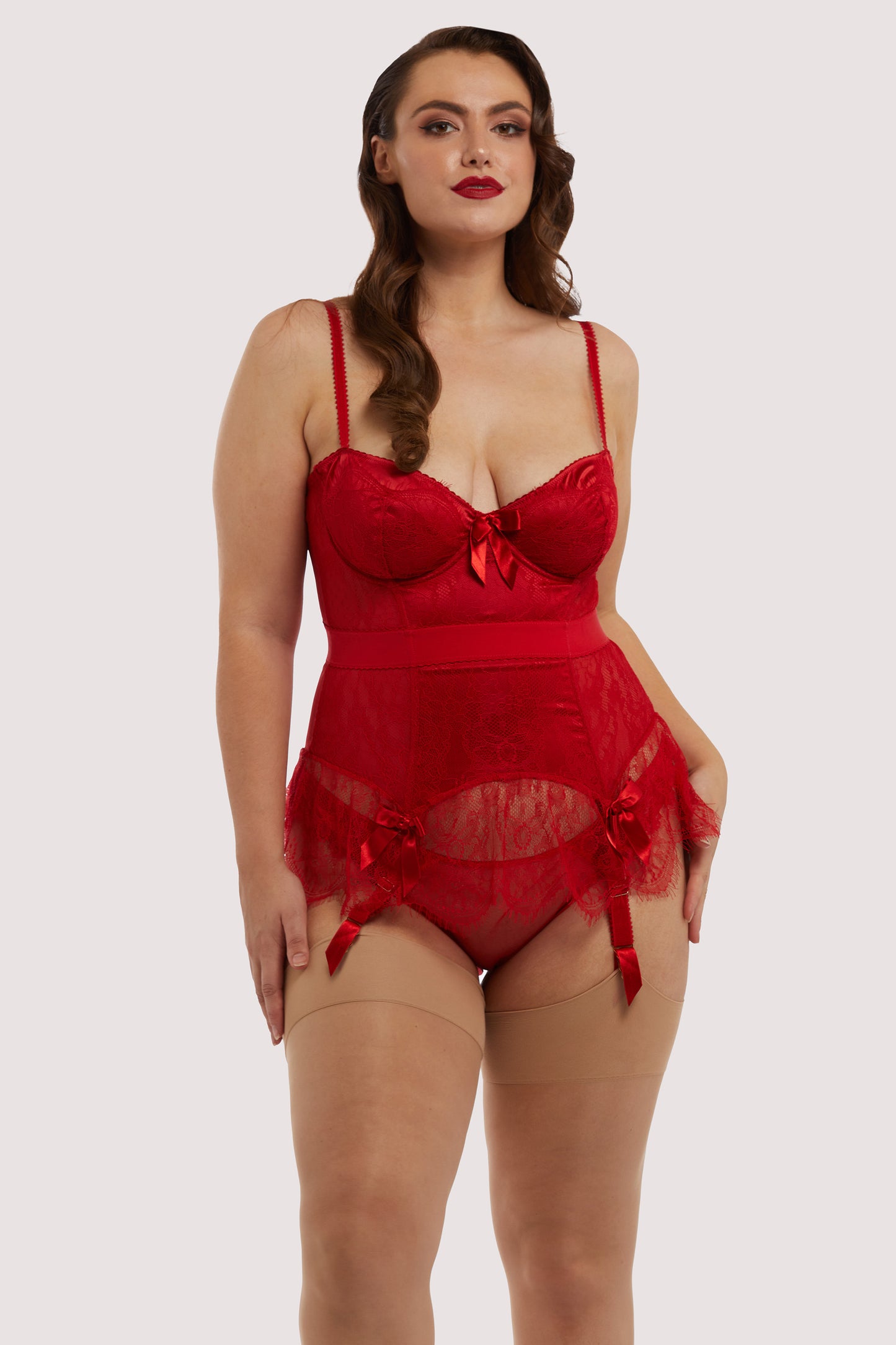 Melina Red Lace Tanga Brief For Red Tempest - size 14