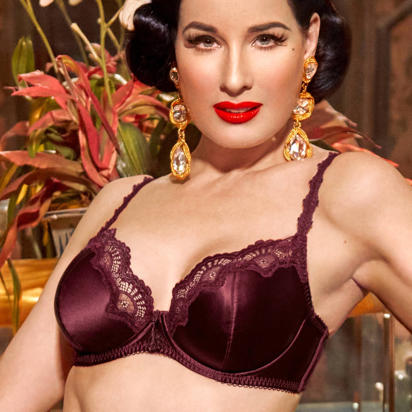 *Star Lift Balconette Bra in Plum By Dita Von Teese - 32-38B + 32-36 C-F*BUNDLE*