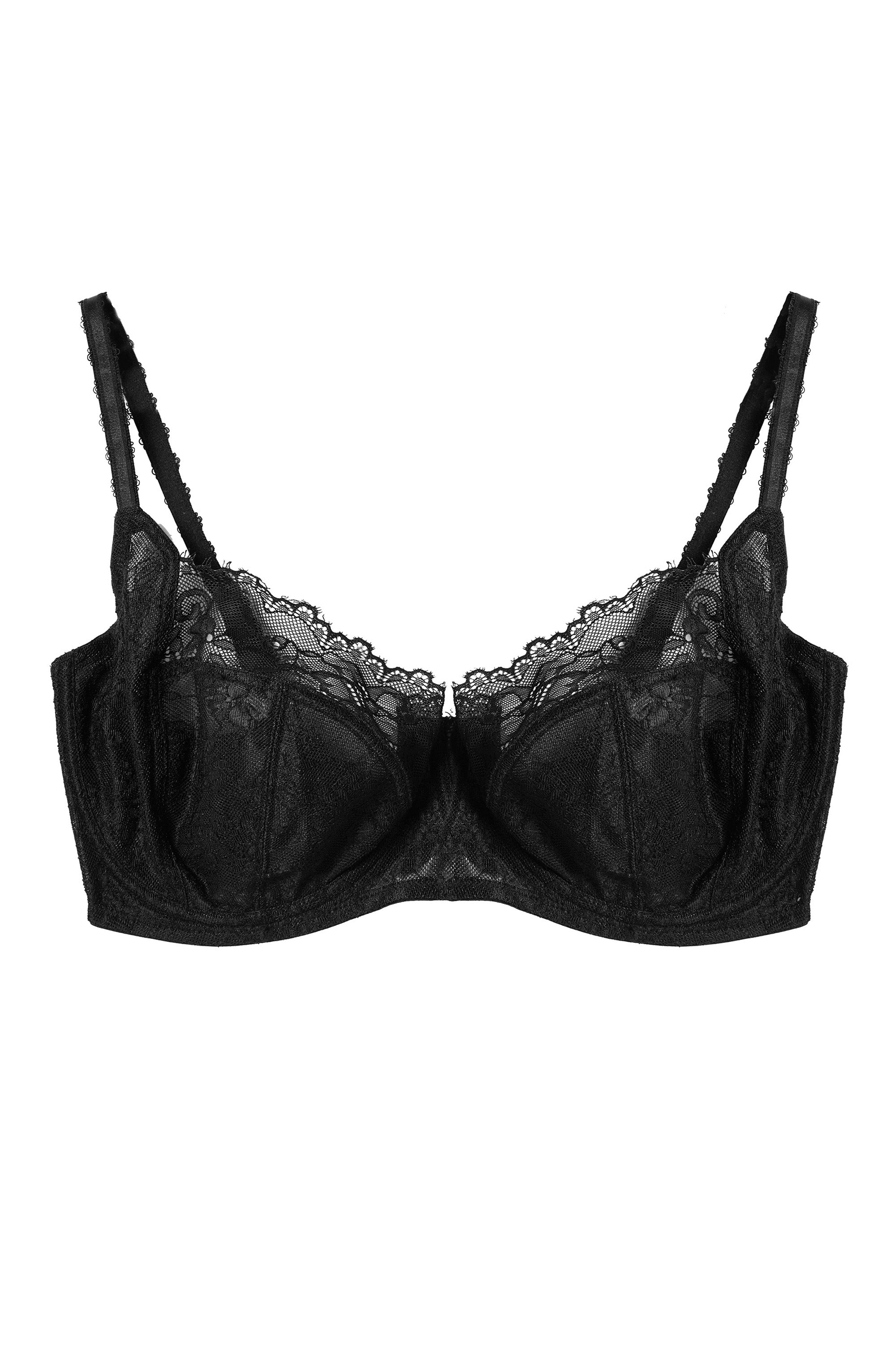 Black hot sale lace bra