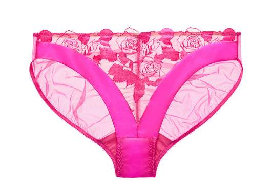 Rosabelle Brief In Pink Pizzazz By Dita Von Teese - sizes XS + M