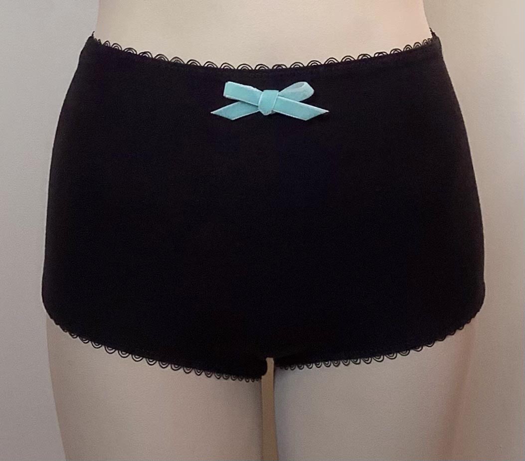 Cute panties- velvet bows - pinup - Made in Canada - Gigi's