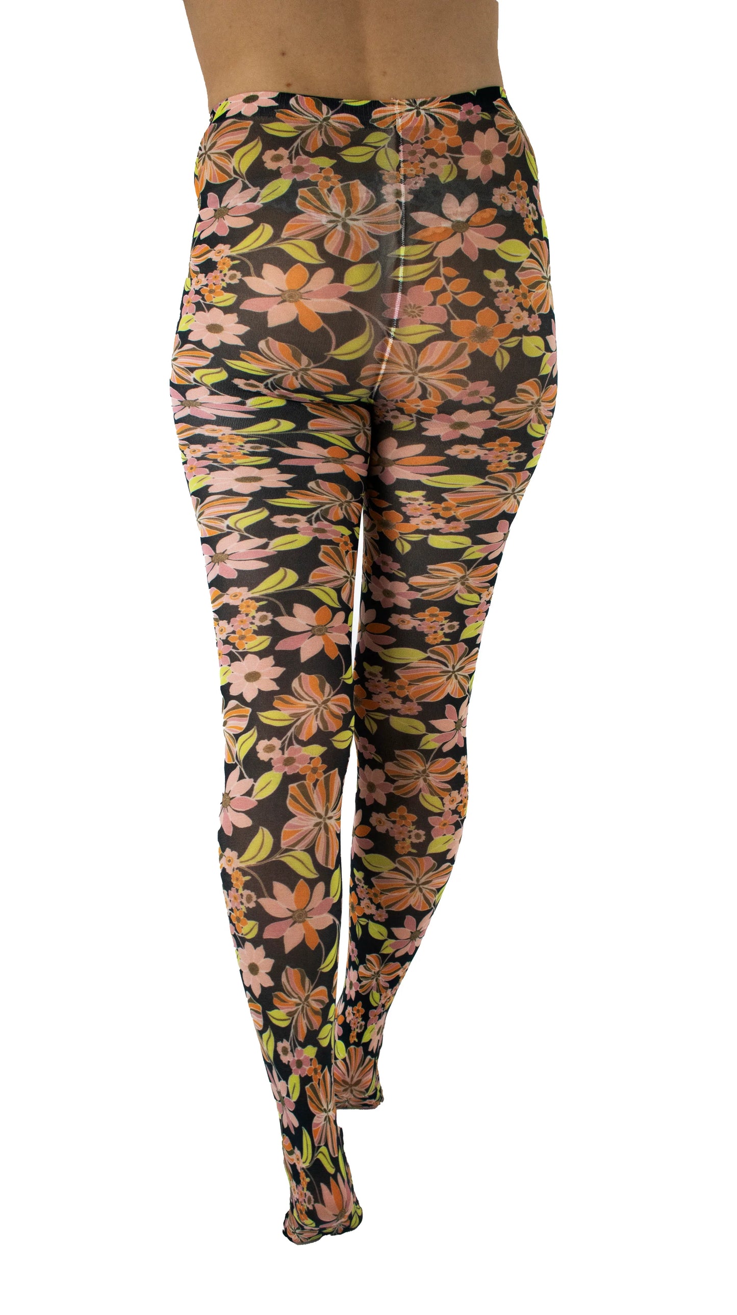 Colour Pop Floral Printed Tights - sizes 4-20