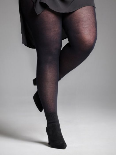 Cotton Tights in Black + Deep Navy S-5X