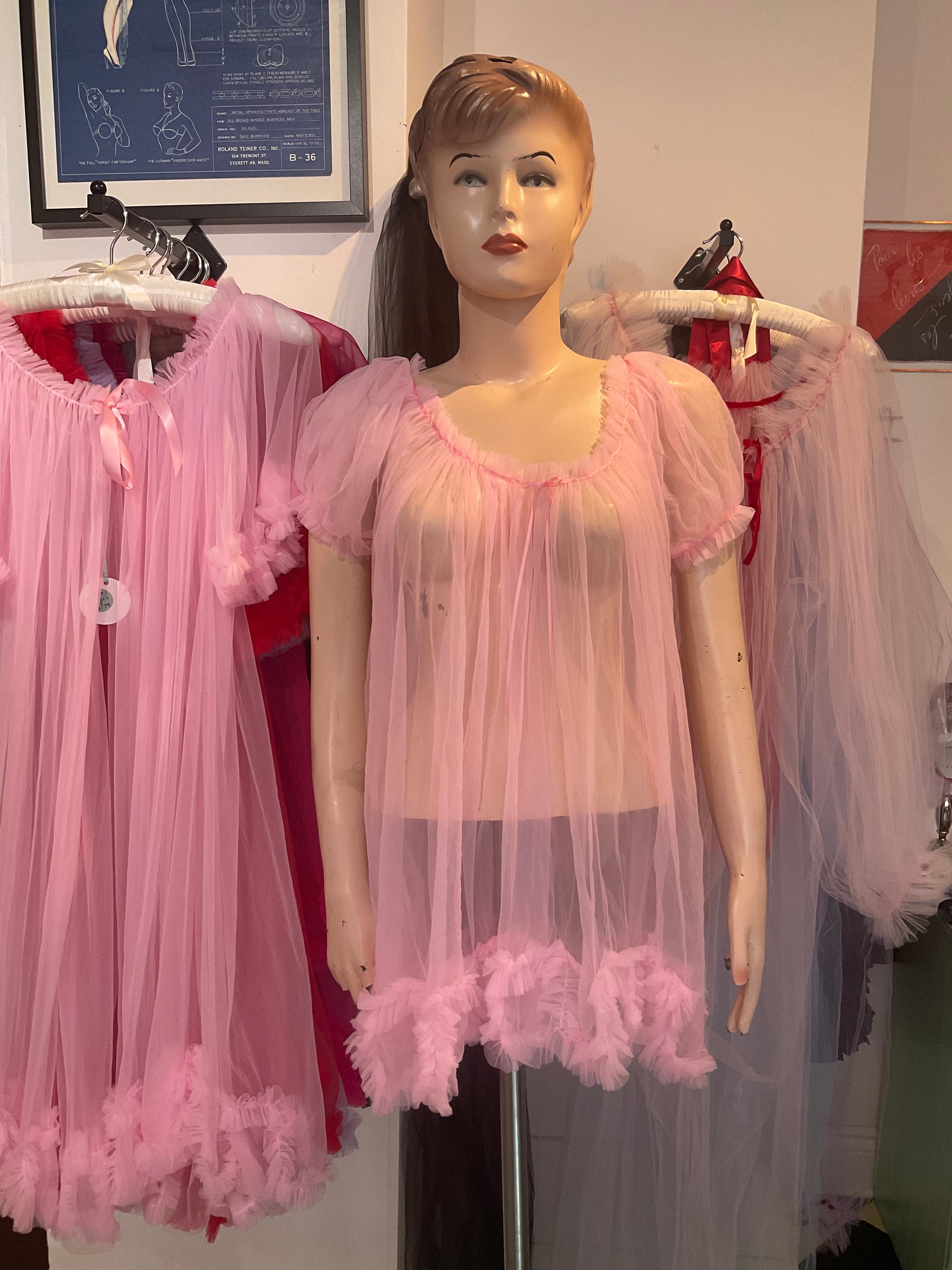 Pink Baby Doll Dress and Ruffled Underwear for Baby Dolls 1950s - Ruby Lane