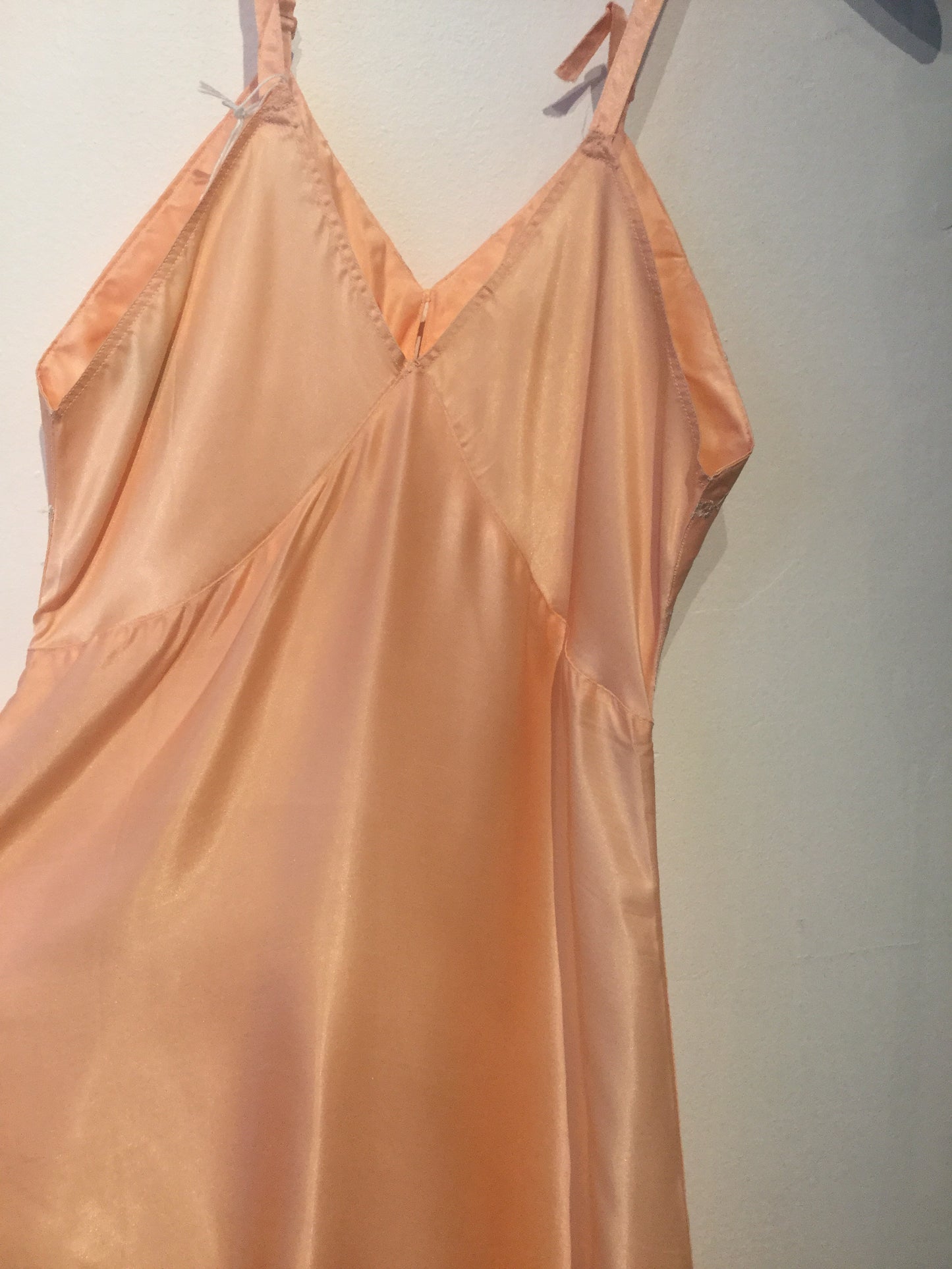 Embroidered Bust Peachy Peach Slip XS/S #077