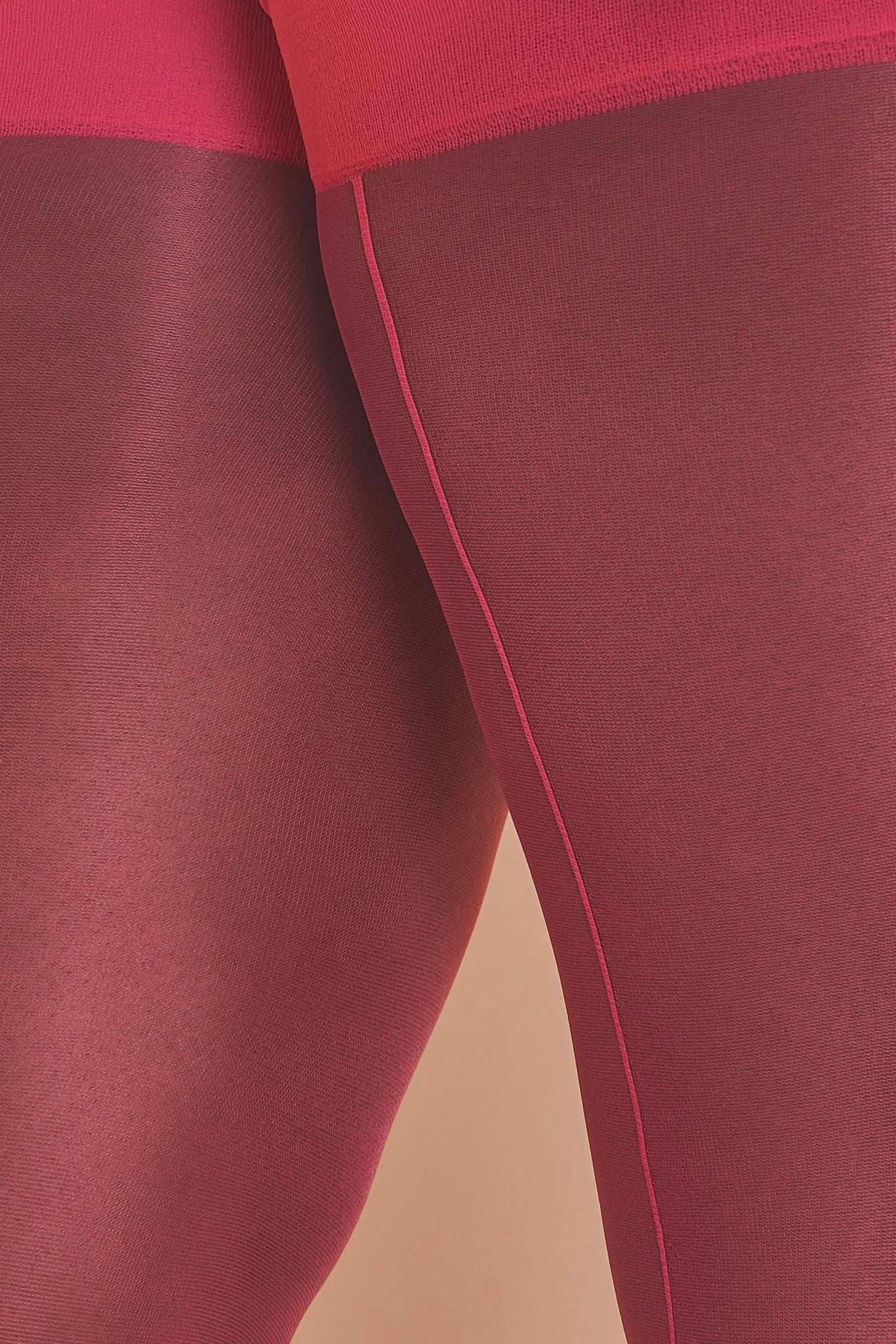 Pink Peacock Seamed Stockings - Sizes 4-18