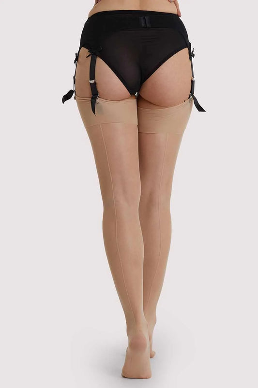 Light Nude Seamed Stockings - Sizes 12-18