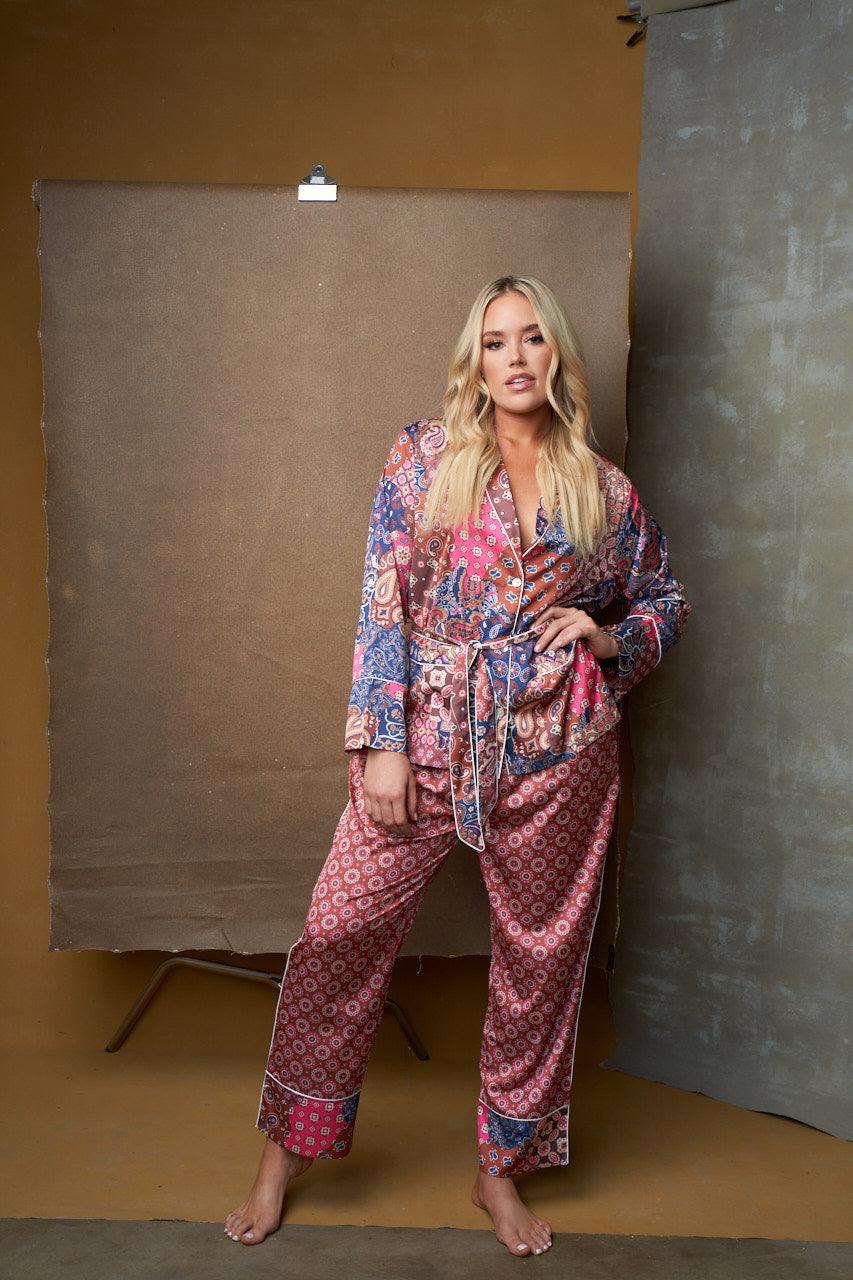 Plus size best sale satin pyjamas uk