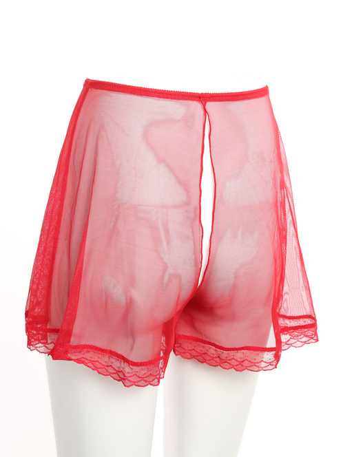 Peepshow Ouvert French Knickers In Red - S-3X