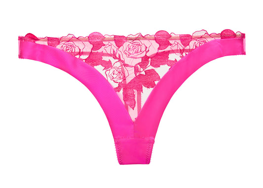 Rosabelle Thong In Pink Pizzazz By Dita Von Teese - XS-L