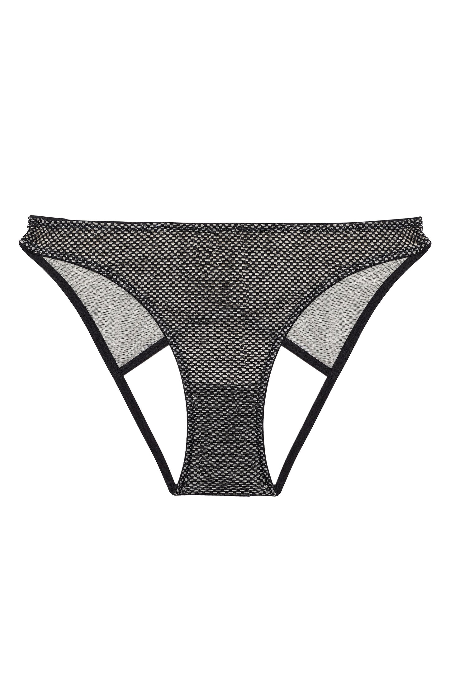 Vidal Black Fishnet Cut-out Brief - size 16